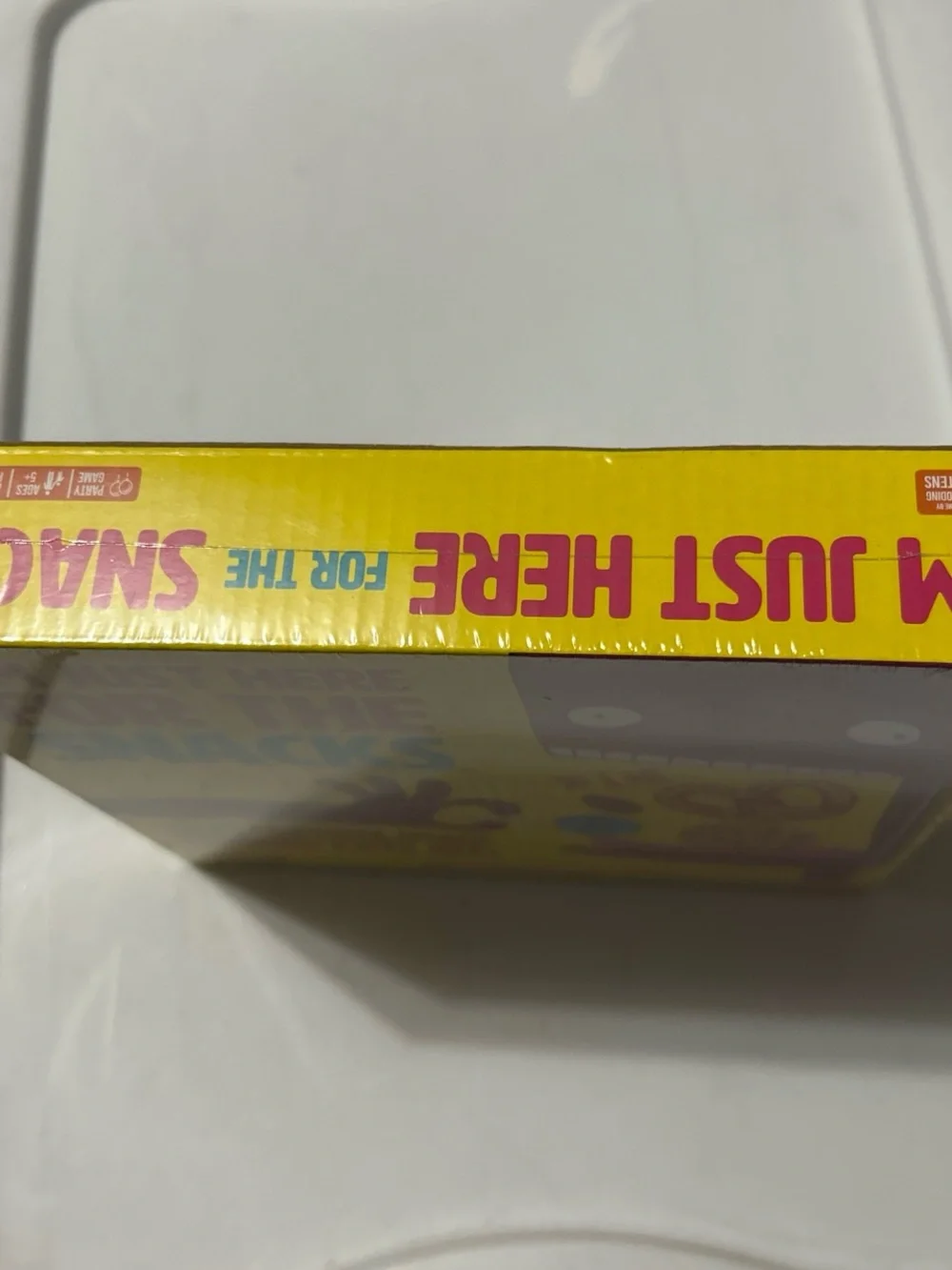 Explosive Fun: I'm Just Here for the Snacks Party Game - Yellow & Purple